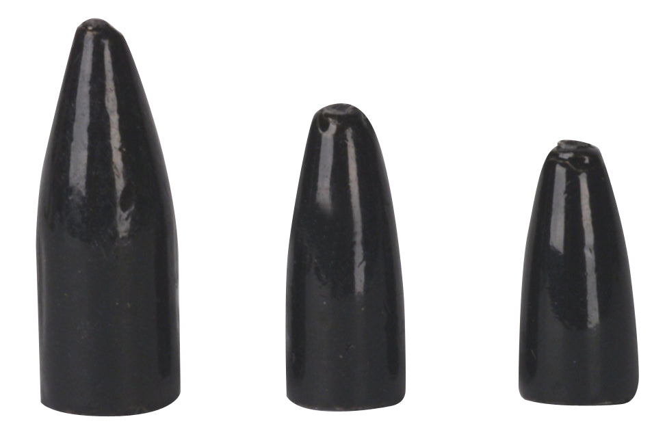 Bullet Weights Worm Weight - 5 Pack (Black, Brown, Watermelon Pepper) for Bass Fishing Lures & Soft Plastic Baits - Perfect for Texas Rig and Carolina Rig Setups