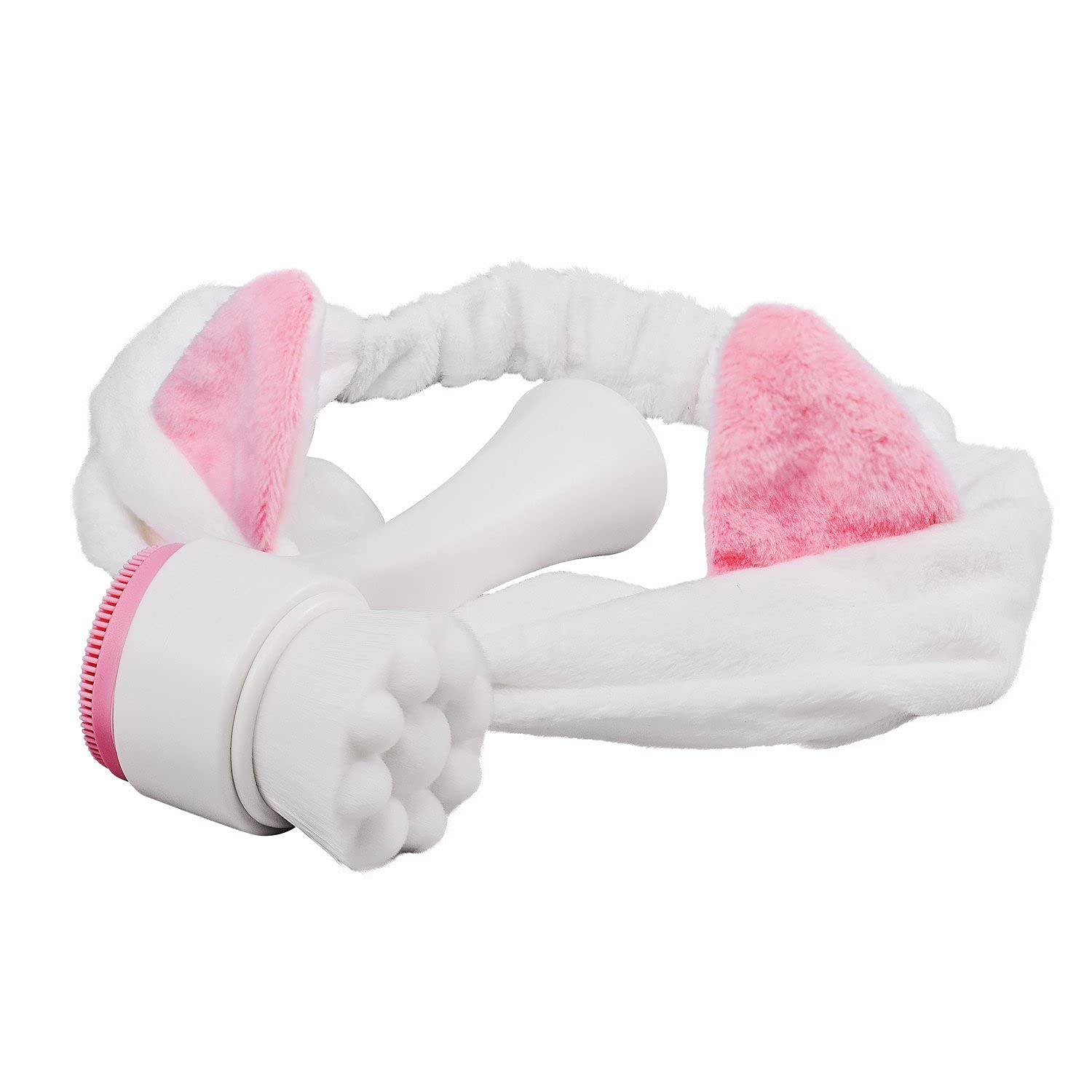 **Cosluxe Double-Sided Silicone Facial Cleansing Brush & Spa Headband Set – Gentle Exfoliating & Deep Pore Cleansing for Glowing Skin | Perfect for Daily Skincare & Spa Routine**