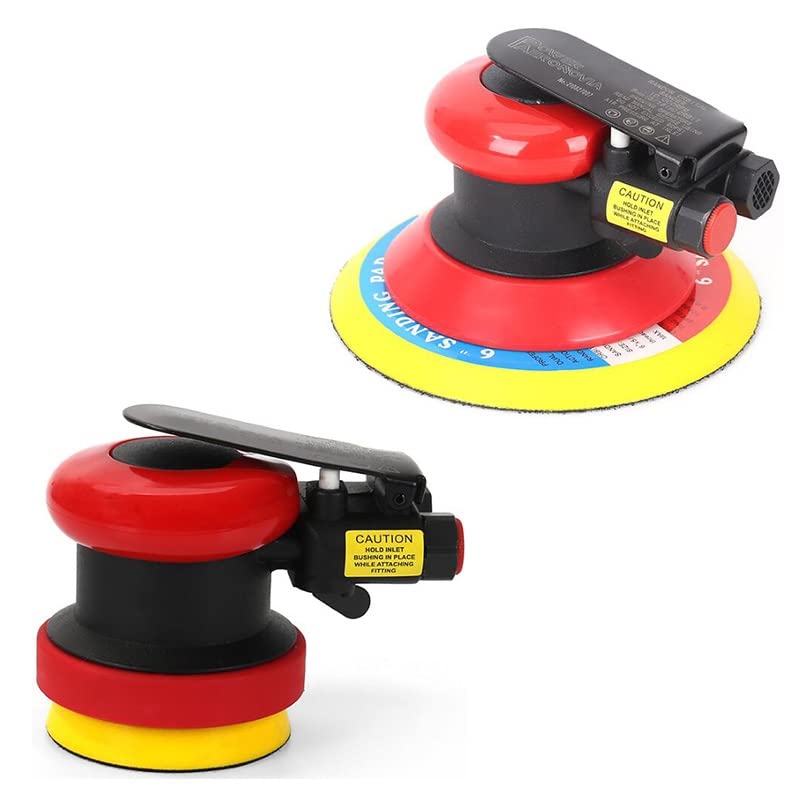 3 Inch Mini Air Sander & 6 Inch Pneumatic Sander Kit - Compact Power Tools for Woodworking, Metal Polishing & Auto Body Sanding