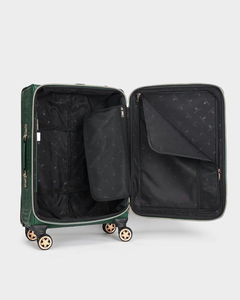 Apollo 2-Piece Luggage Set in Emerald Green - Lightweight Spinner Suitcase for Travel, Business Trips & Vacations | Durable Hardshell Carry-On & Check-In Baggage