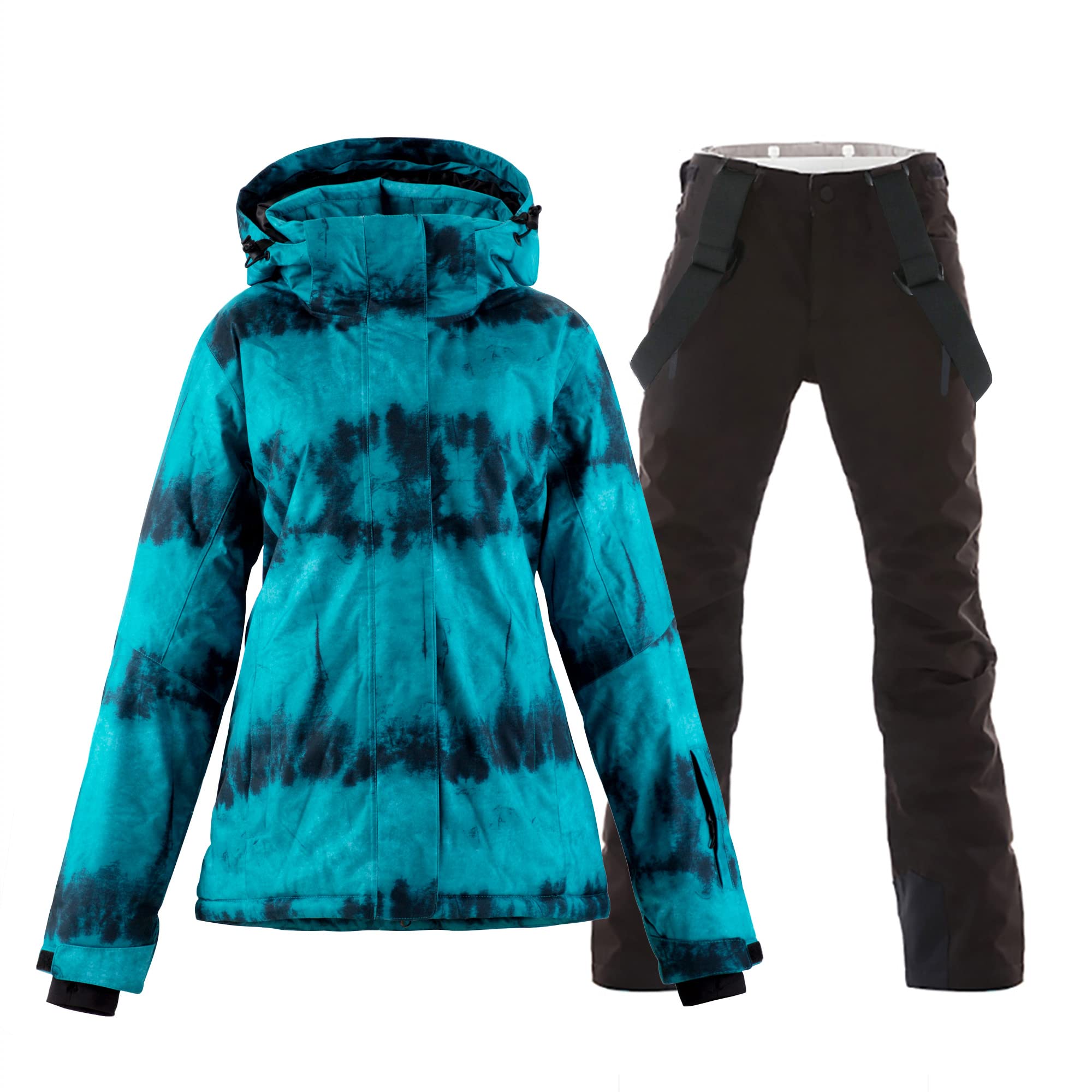 Women's Waterproof Ski Jacket & Pants Set - Insulated Snowboard Suit for Winter - Windproof Warm Snowsuit for Skiing & Snowboarding | Outdoor Winter Sports Gear