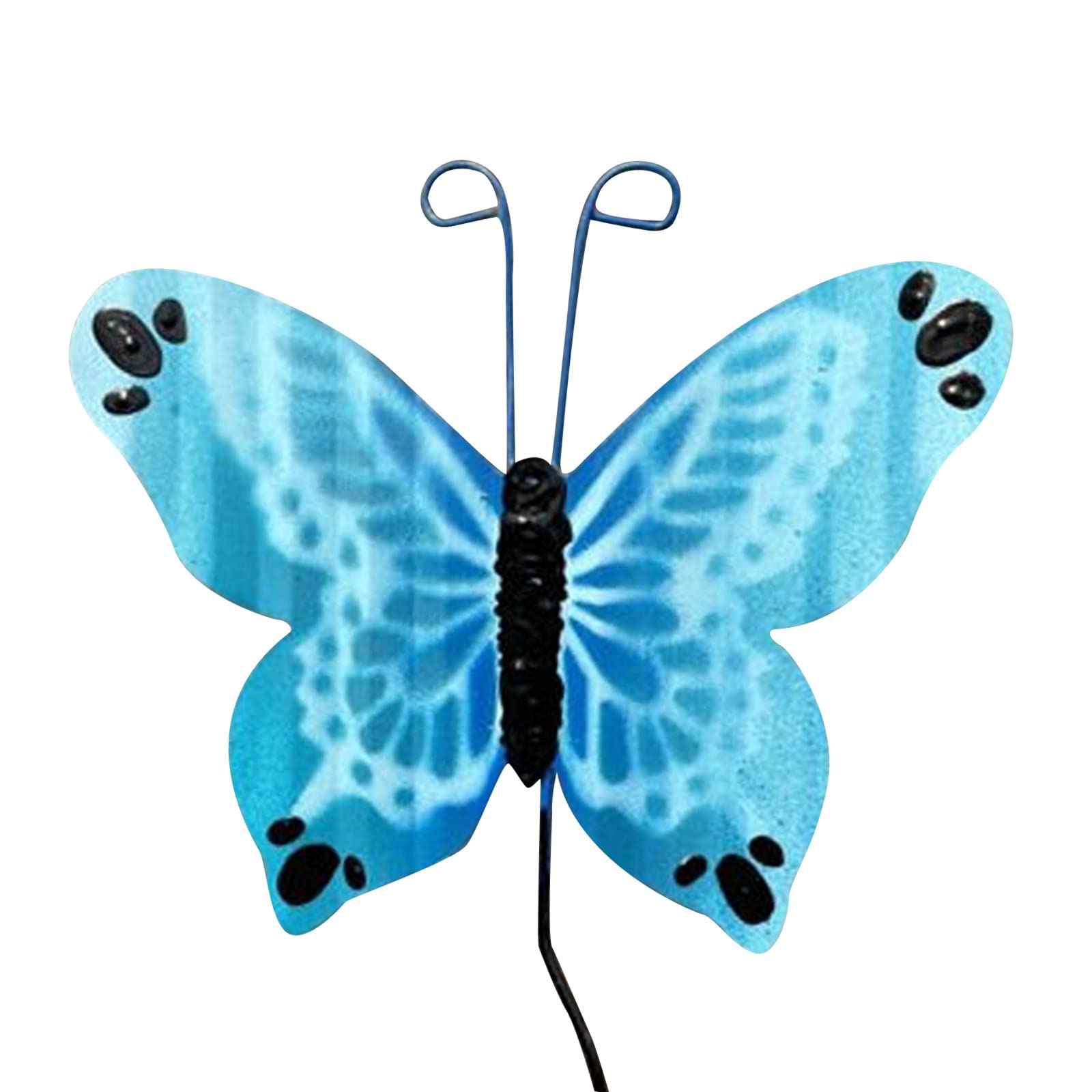 1PC Blue Metal Butterfly Garden Wall Art Decor - Indoor Outdoor Yard Patio Plant Pot Decoration - Perfect for Home, Garden, Wedding & Party Decorations