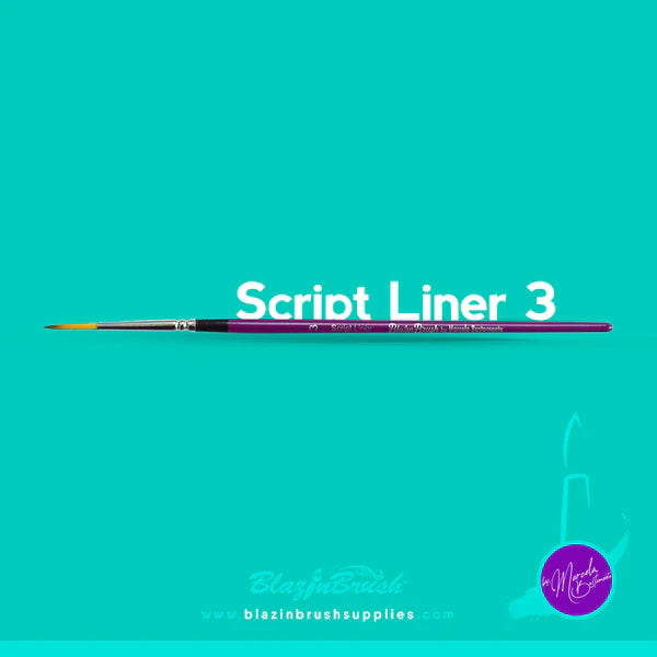 Blazin Brush Script Liner #3 - Premium Calligraphy Pen for Hand Lettering & Modern Calligraphy - Perfect for Wedding Invitations, Greeting Cards, and Art Projects