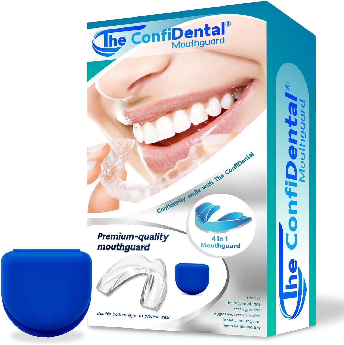 Custom Moldable Mouth Guard for Teeth Grinding & Clenching (Pack of 8) - Bruxism Relief, Sports Protection & Teeth Whitening Tray - Includes 4 Regular & 4 Small Guards - Perfect for Nighttime Use & Athletic Activities