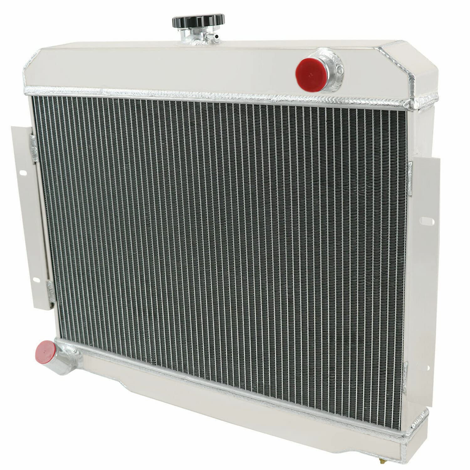 High-Performance 3 Row Aluminum Radiator for 1972-1986 Jeep CJ5 CJ6 CJ7 & Scrambler - Direct Fit Replacement for L6 & V8 Engines - Includes Shroud & Fan Relay - Perfect for Off-Roading & Classic Jeep Restoration