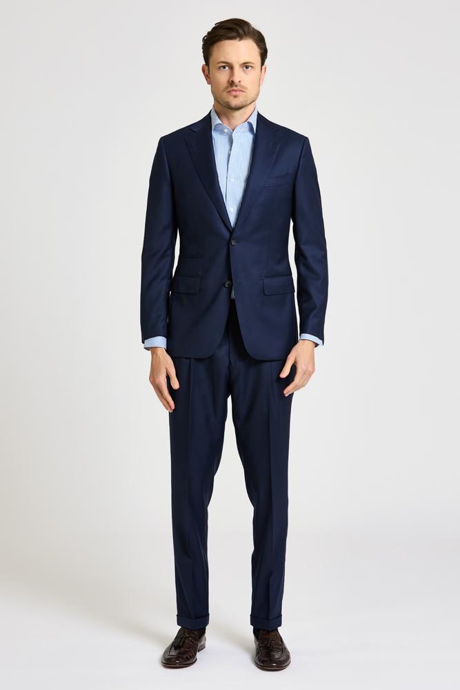 Premium Greyson Navy Wool Suit for Men - Classic Business & Formal Attire - Perfect for Weddings, Office Meetings & Special Events