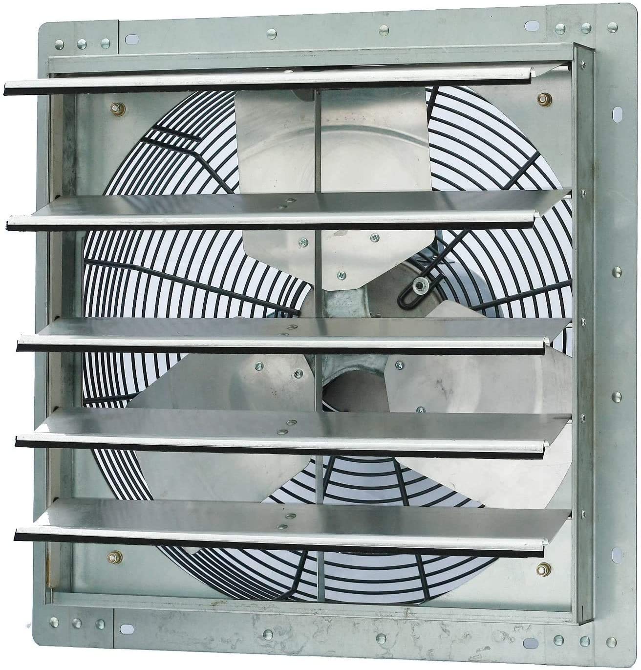 iLIVING 18 Inch Wall Mount Shutter Exhaust Fan - Single Speed Ventilation for Home, Garage & Attic - Powerful Air Circulation & Cooling Solution