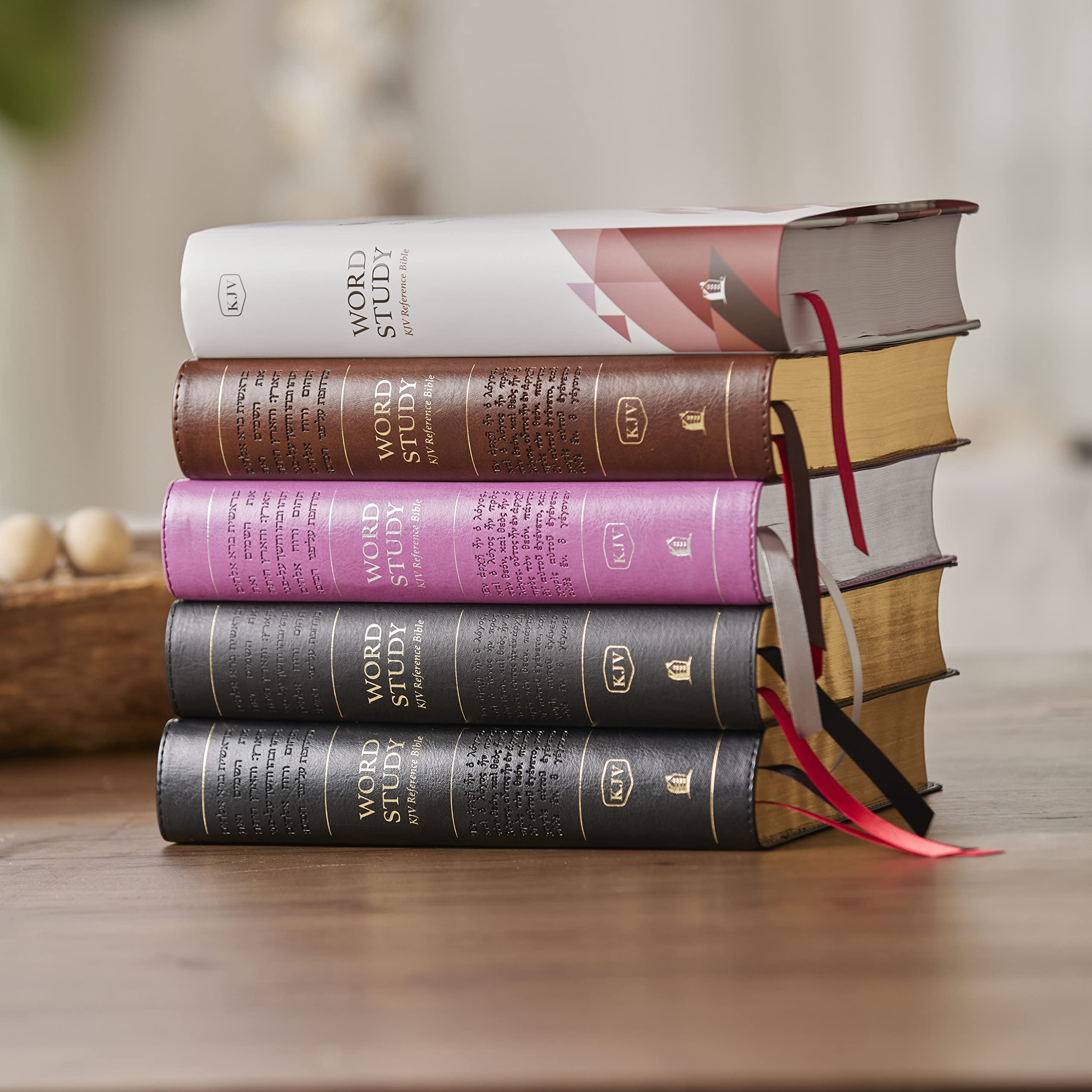 KJV Word Study Reference Bible - Leathersoft Brown Cover, Red Letter Edition with Thumb Index & Comfort Print - 2,000 Keywords for Biblical Understanding | Perfect for Bible Study, Sermon Preparation & Personal Devotion