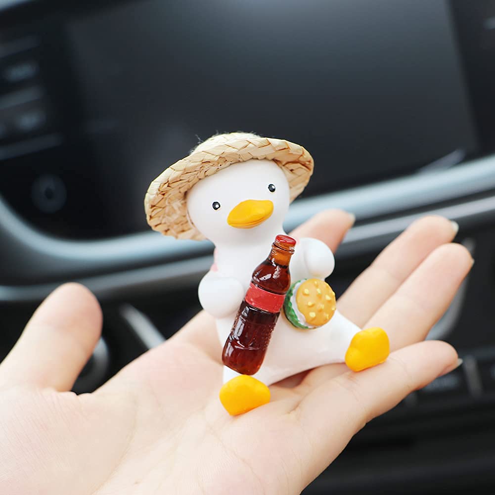Cute Swing Duck Car Mirror Pendant Decor - Fun Rearview Mirror Hanging Ornament for Women & Men - Perfect Car Accessory Gift (Cola Style) - Great for Road Trips & Daily Commutes