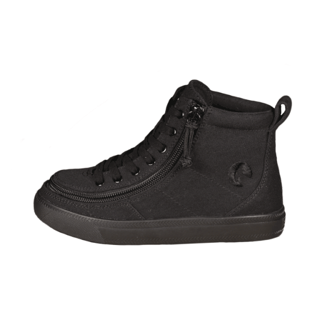 Billy Classic Kids Black High Top Adaptive Sneakers (EasyOn) - Comfortable & Easy to Wear Shoes for Children with Special Needs - Perfect for School, Therapy & Daily Activities