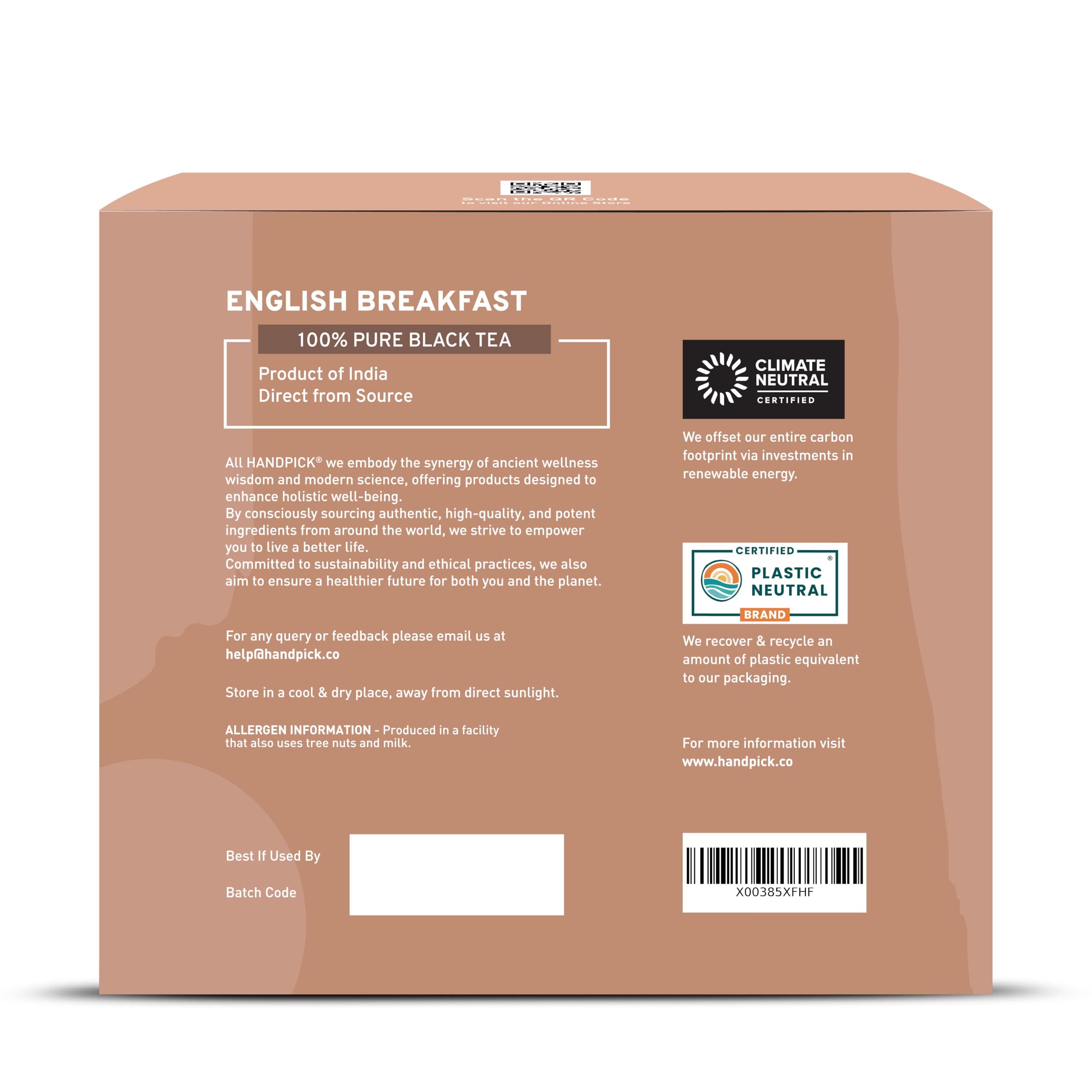 Premium Organic English Breakfast Black Tea Bags - 100 Count | USDA Certified, Non-GMO, High Caffeine | Strong Robust Flavor for Morning Boost | Eco-Friendly Tea Bags for Hot Brew, Iced Tea & Kombucha Making | Perfect for Home, Office or Gifting