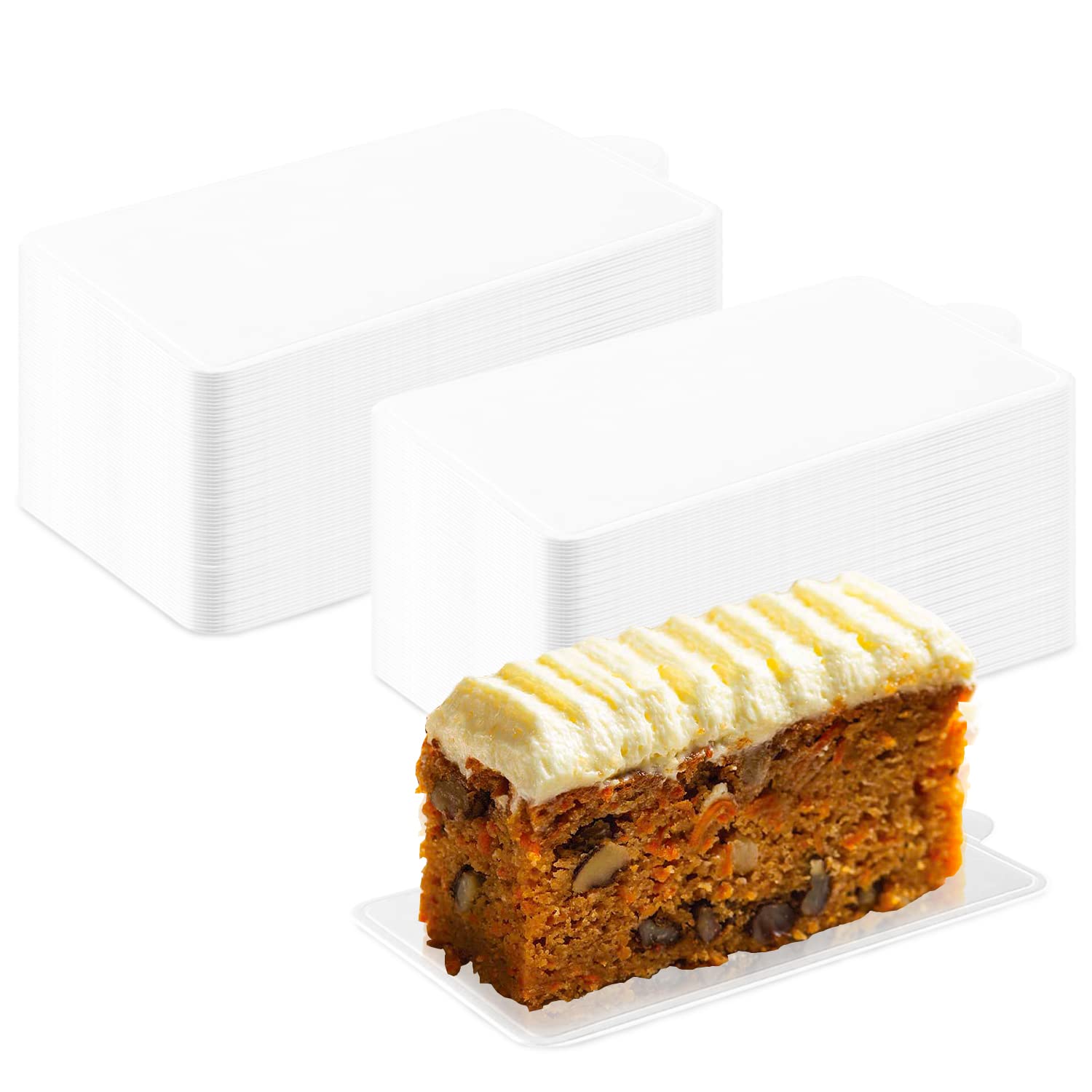 100 Pcs Mini Cake Boards - Grease Proof Rectangular Mousse Cake Bases, Cupcake Dessert Display Trays & Pastry Cardboard Plates for Baking, Party Serving & Professional Dessert Presentation