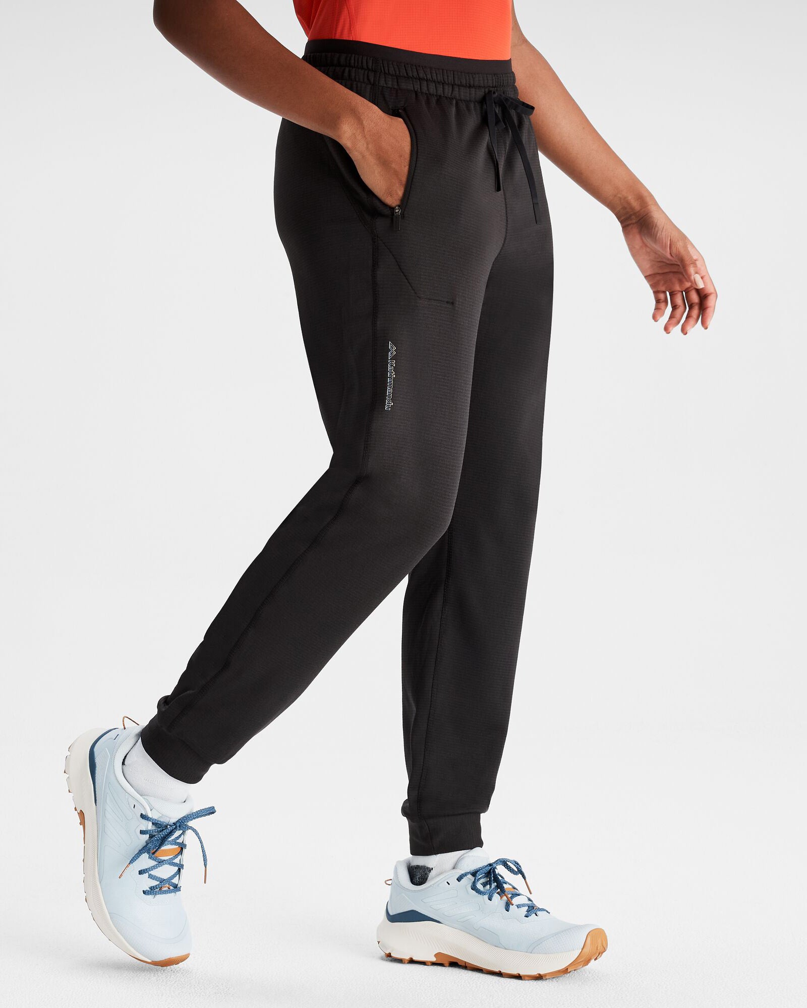 Women's Seeker Fleece Joggers - Soft Comfortable Lounge Pants for Running, Yoga & Home Wear (Black Stingray) | Perfect for Workout, Travel & Relaxation