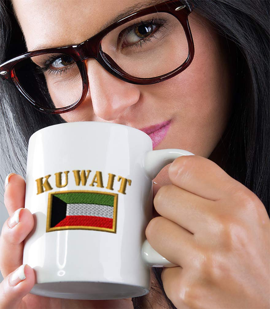 Funny Kuwait Flag Ceramic Coffee Mug - 11oz White Tea Cup for Coffee, Tea & Hot Drinks - Perfect for Home, Office & Gifts
