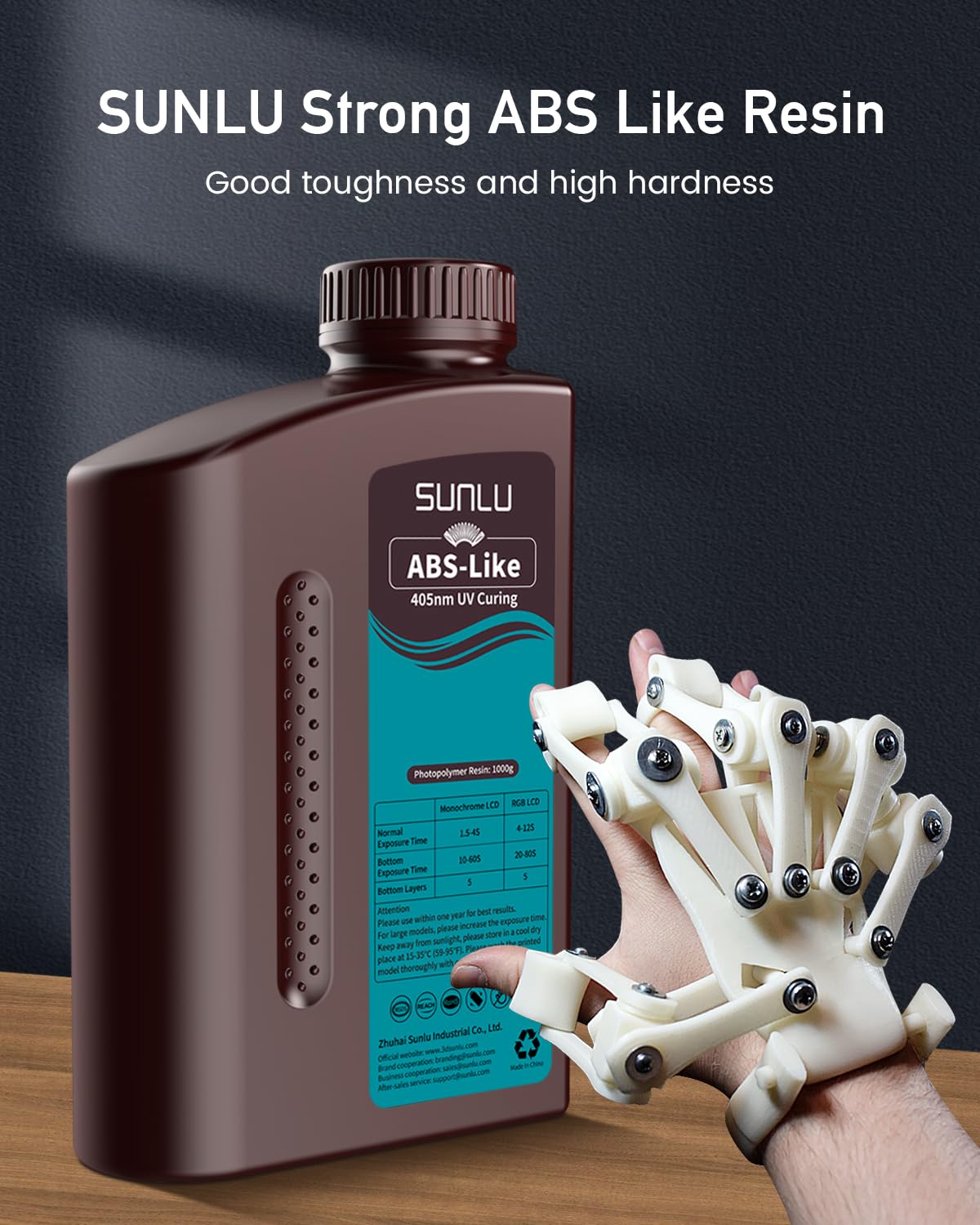 SUNLU 2000G ABS-Like 3D Printer Resin - High Precision for LCD/DLP/SLA Printers | Ideal for Miniatures & Prototypes