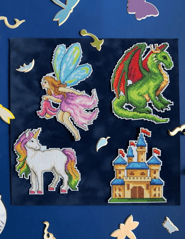 Magic Heroes Counted Cross Stitch Kit - 123CS Embroidery Set for Beginners & Adults | Perfect for Home Decor, DIY Crafts & Gift Giving