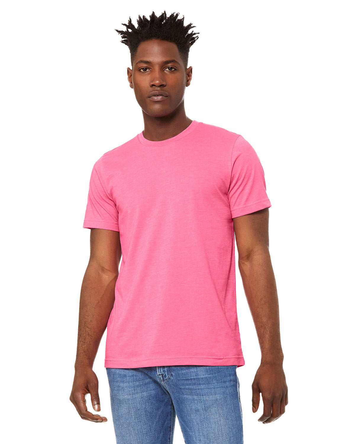 Bella + Canvas 3001CVC Unisex Heather CVC Crew Neck T-Shirt - Soft Cotton Blend Tee for Men & Women - Perfect for Casual Wear, Screen Printing & Everyday Outfits