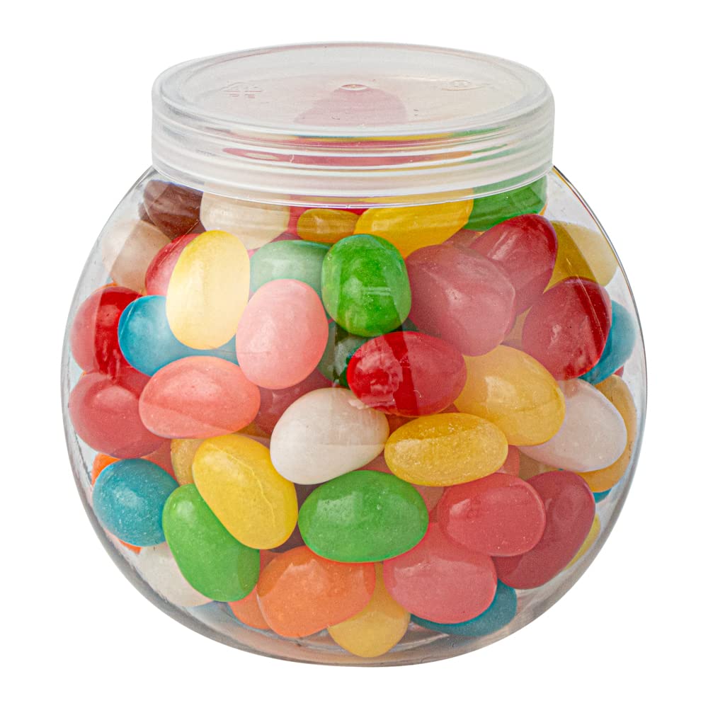 100-Pack 3oz Disposable Plastic Candy Jars with Snap-On Lids - Clear Bulbous Design for Yogurt, Parfait, Snacks, Spices & Desserts | Perfect for Party Favors, Wedding Decor, Candy Buffets & Small Food Storage