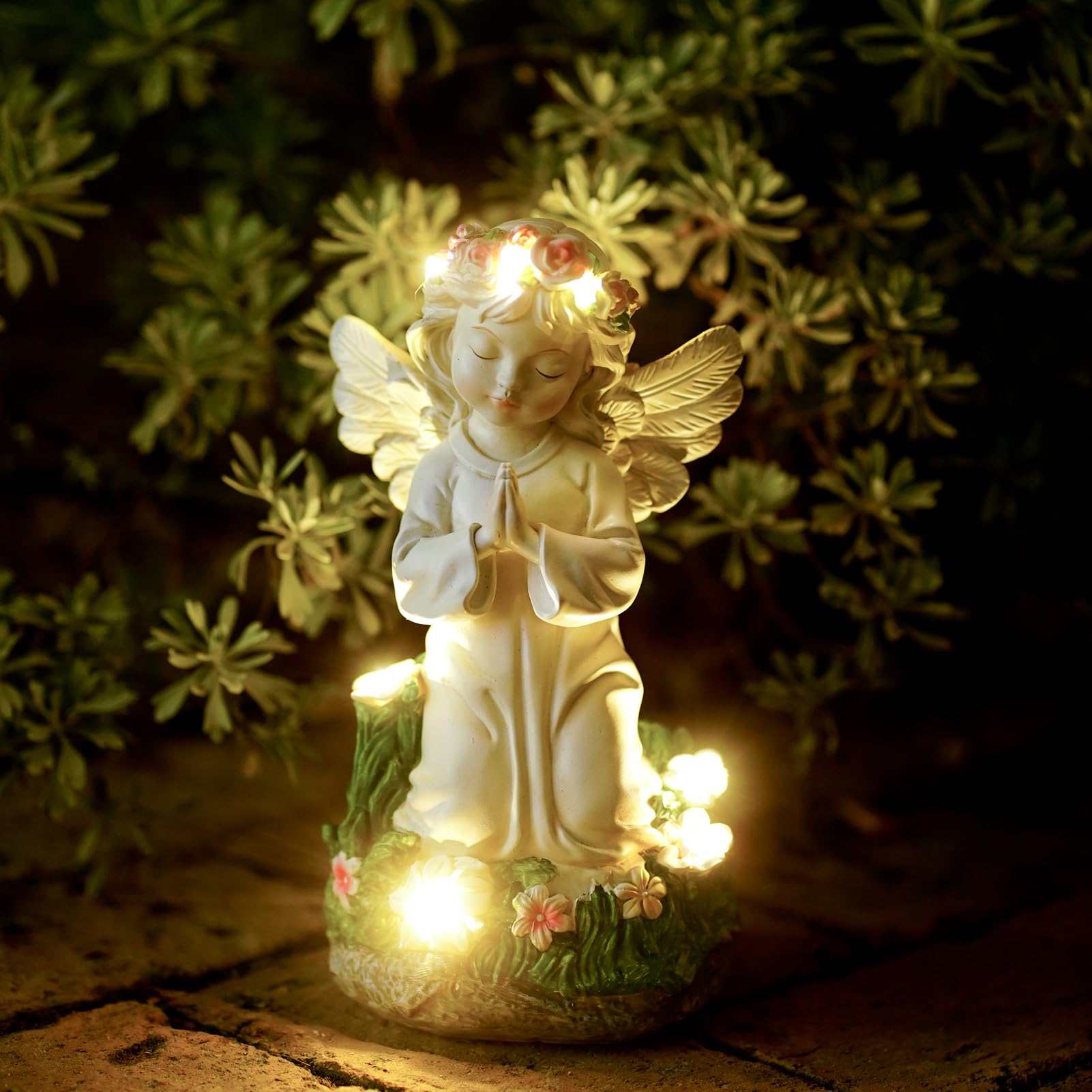 Solar Angel Garden Statue - Outdoor Yard Decor for Patio, Lawn & Garden - Perfect Gift for Mom, Home & Garden Decoration - Ideal for Backyard, Front Porch & Wedding Decor