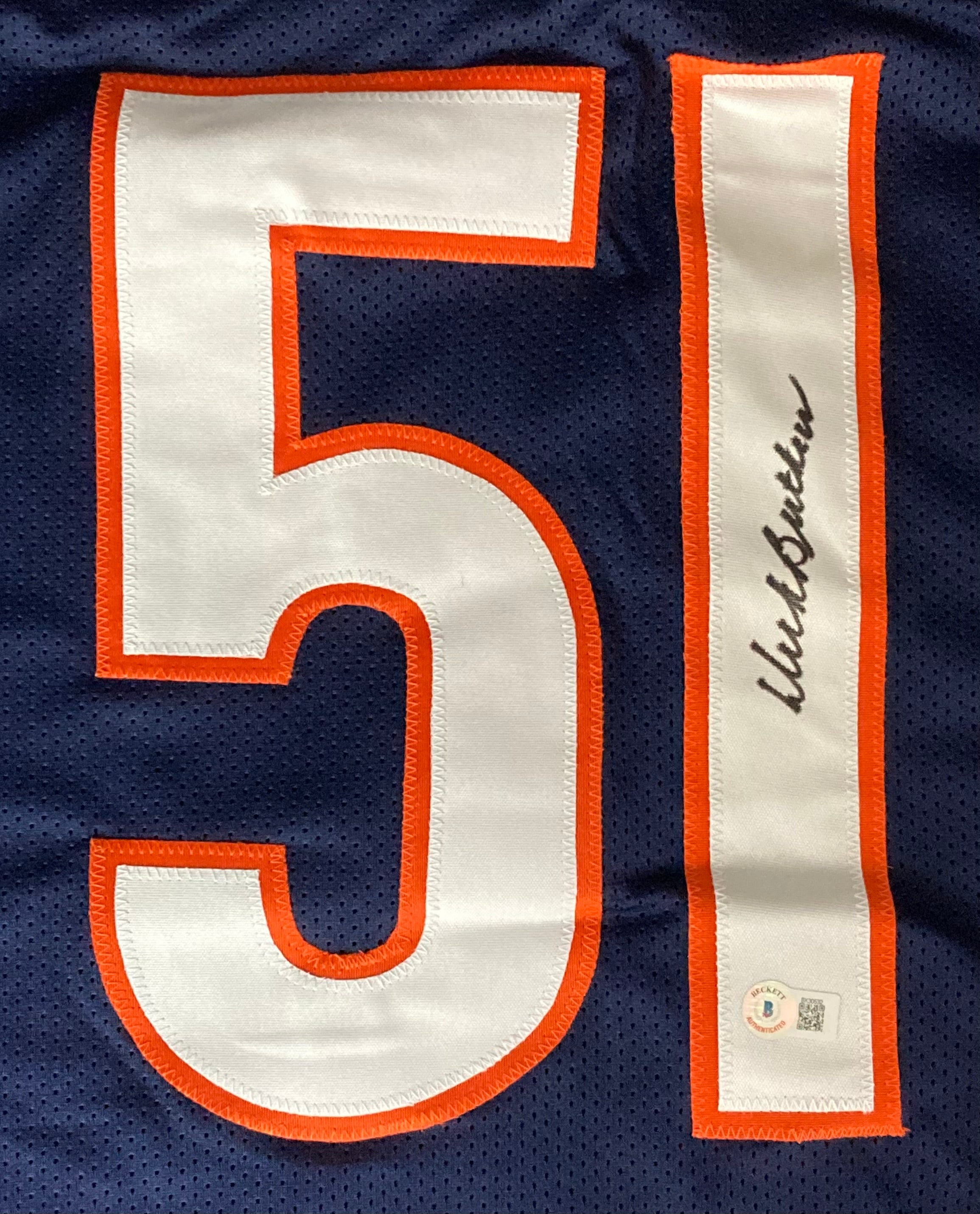 Dick Butkus Chicago Bears Signed Blue Football Jersey - Authentic NFL Collectible for Fans & Memorabilia Enthusiasts - Perfect for Display, Gifting, and Sports Collections