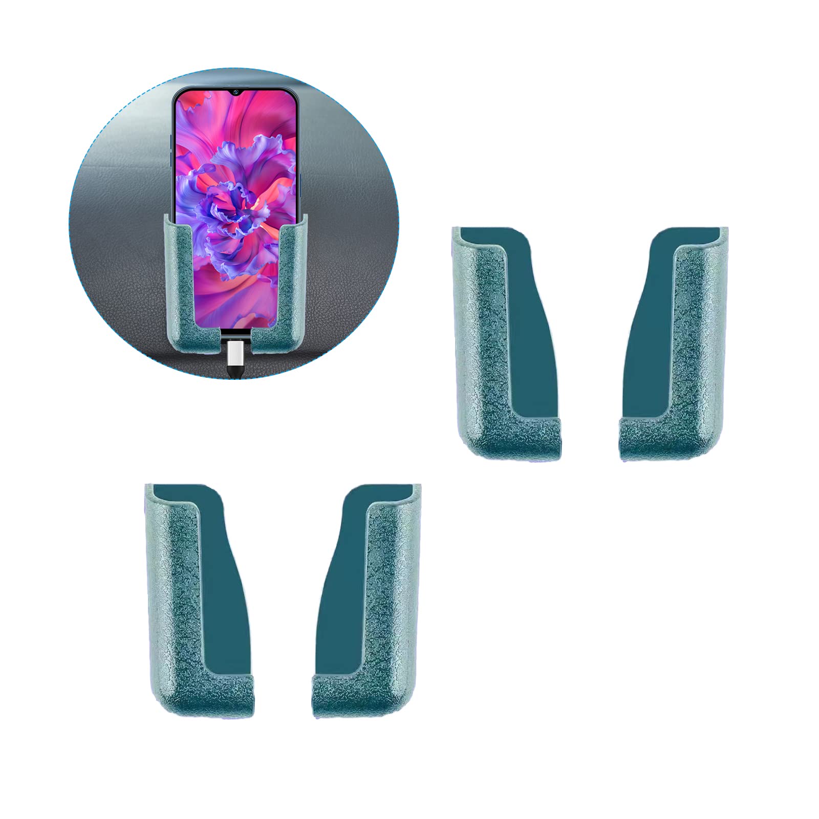 2022 Upgraded Multifunctional Self-Adhesive Car Phone Holder - Adjustable Dashboard Mount for All Smartphones, Sticky Navigation Phone Bracket (Blue) - Perfect for Hands-Free Driving, GPS Navigation & Safe Commuting