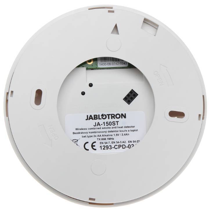 JA 150ST Wireless Smoke and Heat Detector - Smart Home Safety Alarm for Bedroom, Kitchen & Office - Battery-Powered Fire Alert System