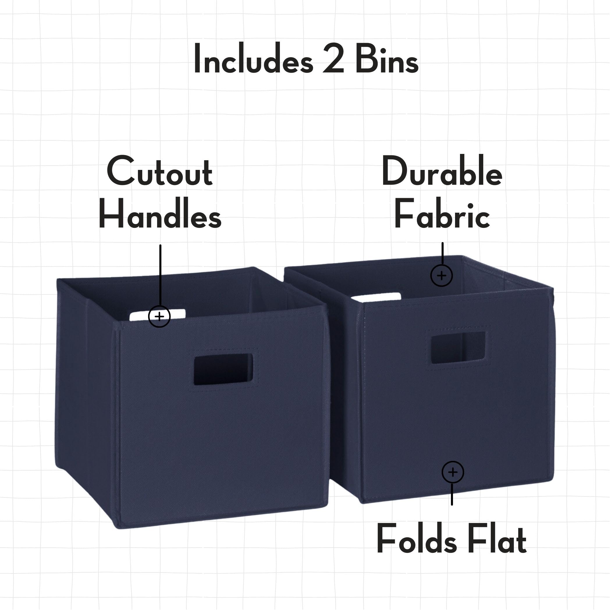 RiverRidge Activity Table with Storage Bins - White & Navy Kids Play Table for Arts, Crafts & Learning | Perfect for Playrooms, Classrooms & Daycare Centers