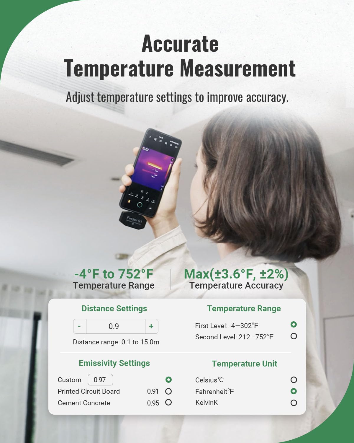 Finder S1 Thermal Camera for Android - 96x96 IR Resolution Thermal Imager with USB-C, Compatible with Android Phones & Tablets (Includes Carrying Case) - Perfect for Home Inspection, Electrical Maintenance, and HVAC Diagnostics
