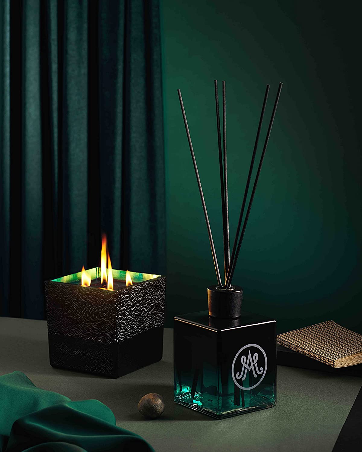 Amanda de Montal Armagnac Enchanté Scented Candle - 38.8 oz with Fern, Pine Cone, Moss & Armagnac Fragrance | Luxury Home Decor, Romantic Dinner Ambiance, Spa Relaxation Gift