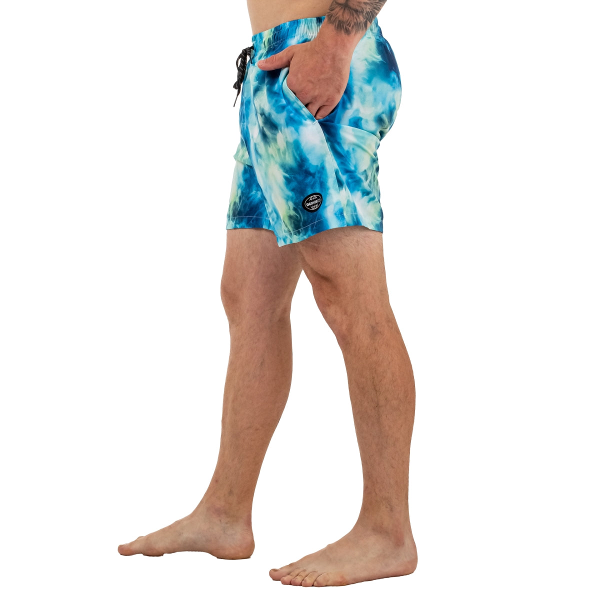DC H ICE Dye Volley 17 Bath Shorts - Quick-Dry Swim Trunks for Men - Perfect for Beach, Pool & Summer Vacations