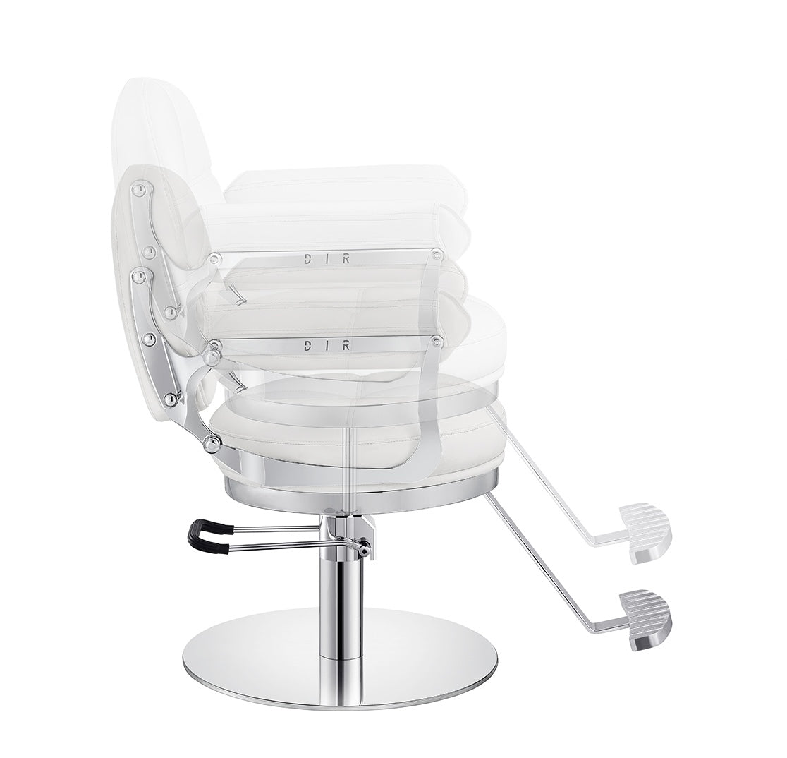 Milano Salon Hairdressing Styling Chair - Professional Barber & Beauty Salon Styling Chair with Adjustable Height & Swivel Base - Perfect for Hair Salons, Barber Shops & Home Styling