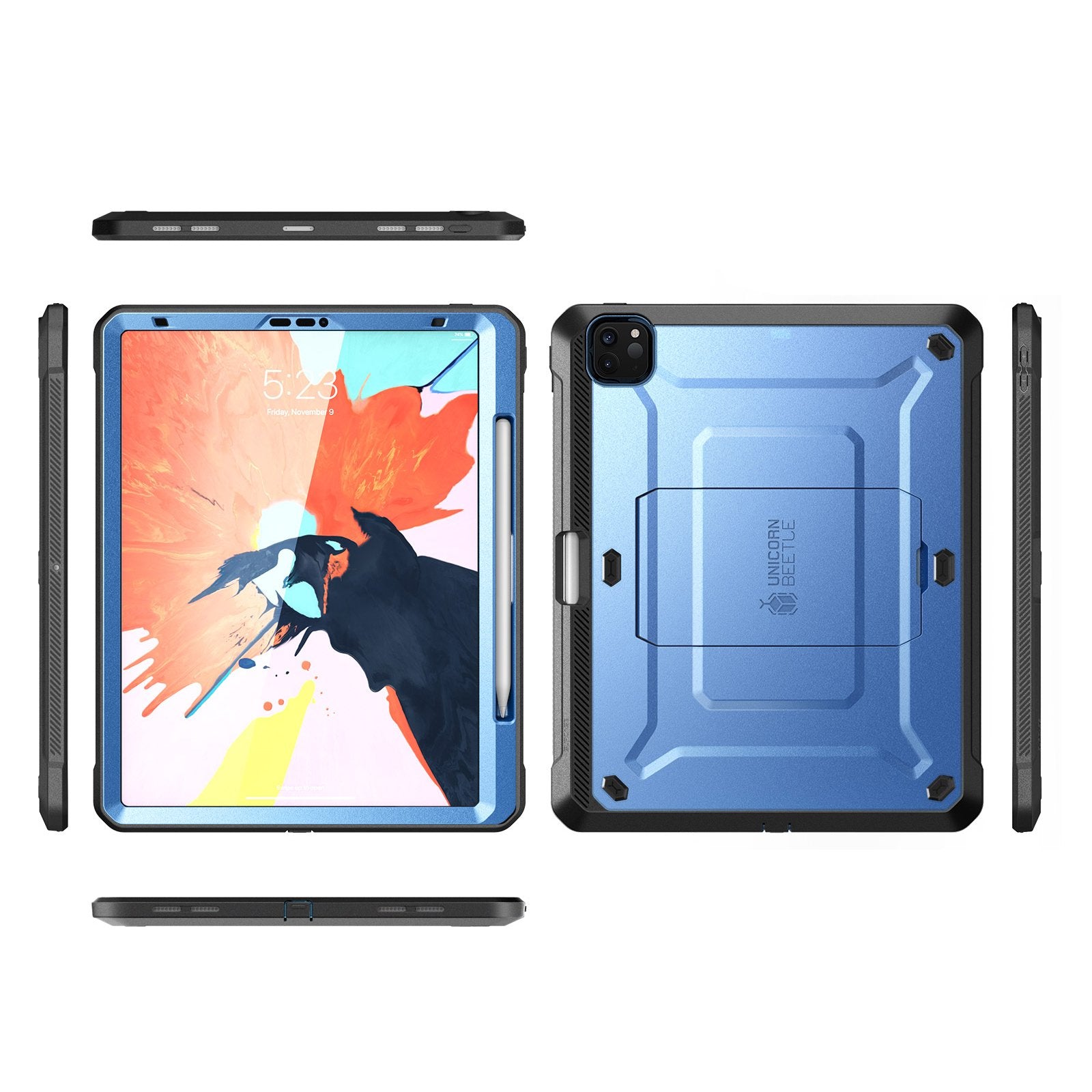 iPad Pro 11 Inch (2020) Case - Unicorn Beetle Pro Rugged Protective Cover with Shockproof Design in Metallic Blue | Perfect for Outdoor, Travel & Daily Use