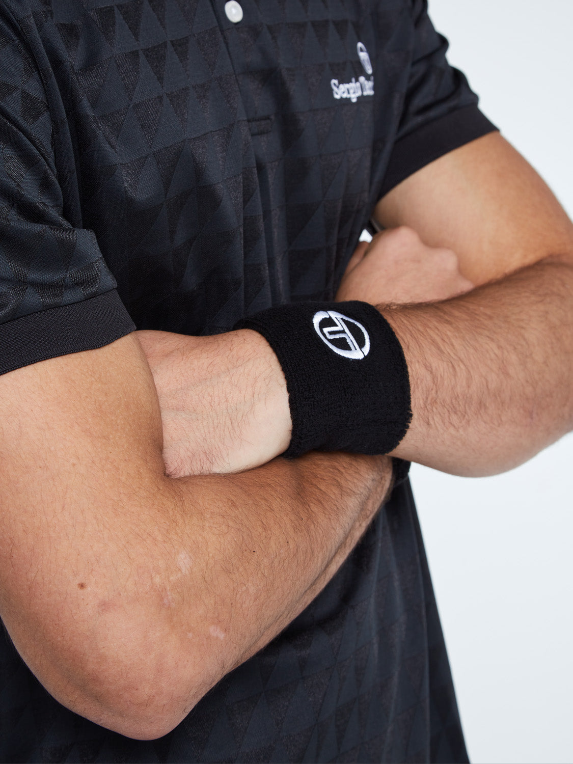 Premium Black Tennis Wristband - Sweat Absorbing Sports Wristband for Tennis, Basketball & Workout - Comfortable & Breathable for Athletes & Fitness Enthusiasts