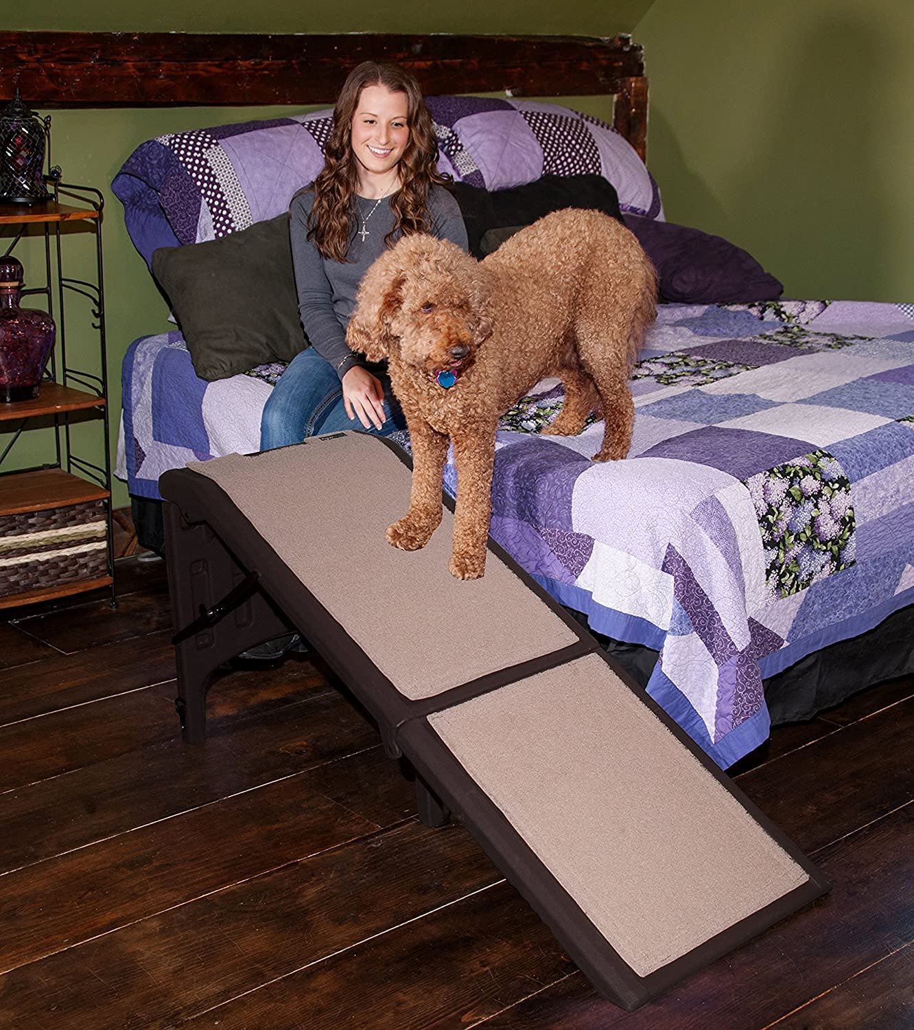 Pet Gear Free Standing Pet Ramp for Cats & Dogs - No Assembly Required, Foldable & Portable for Easy Storage & Travel - 6 Size Options - Perfect for Home, Car & Vet Visits
