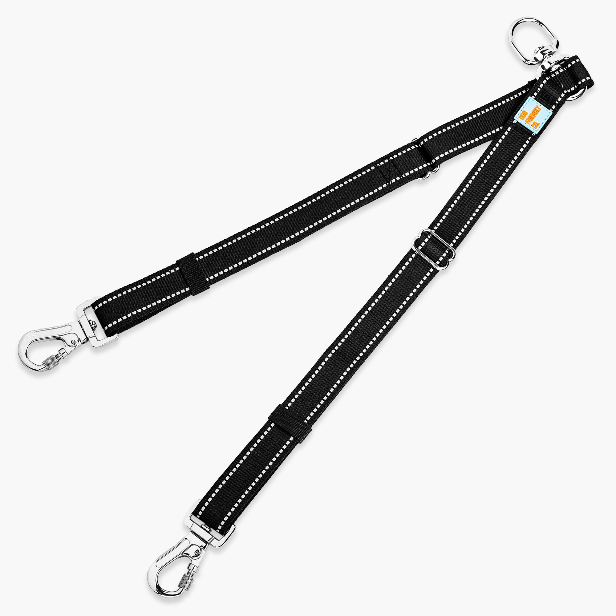 Premium Dog Lead Splitter - Heavy Duty & Adjustable for Multiple Dogs | Perfect for Walking, Hiking & Training | Black by Dog Friendly Co.