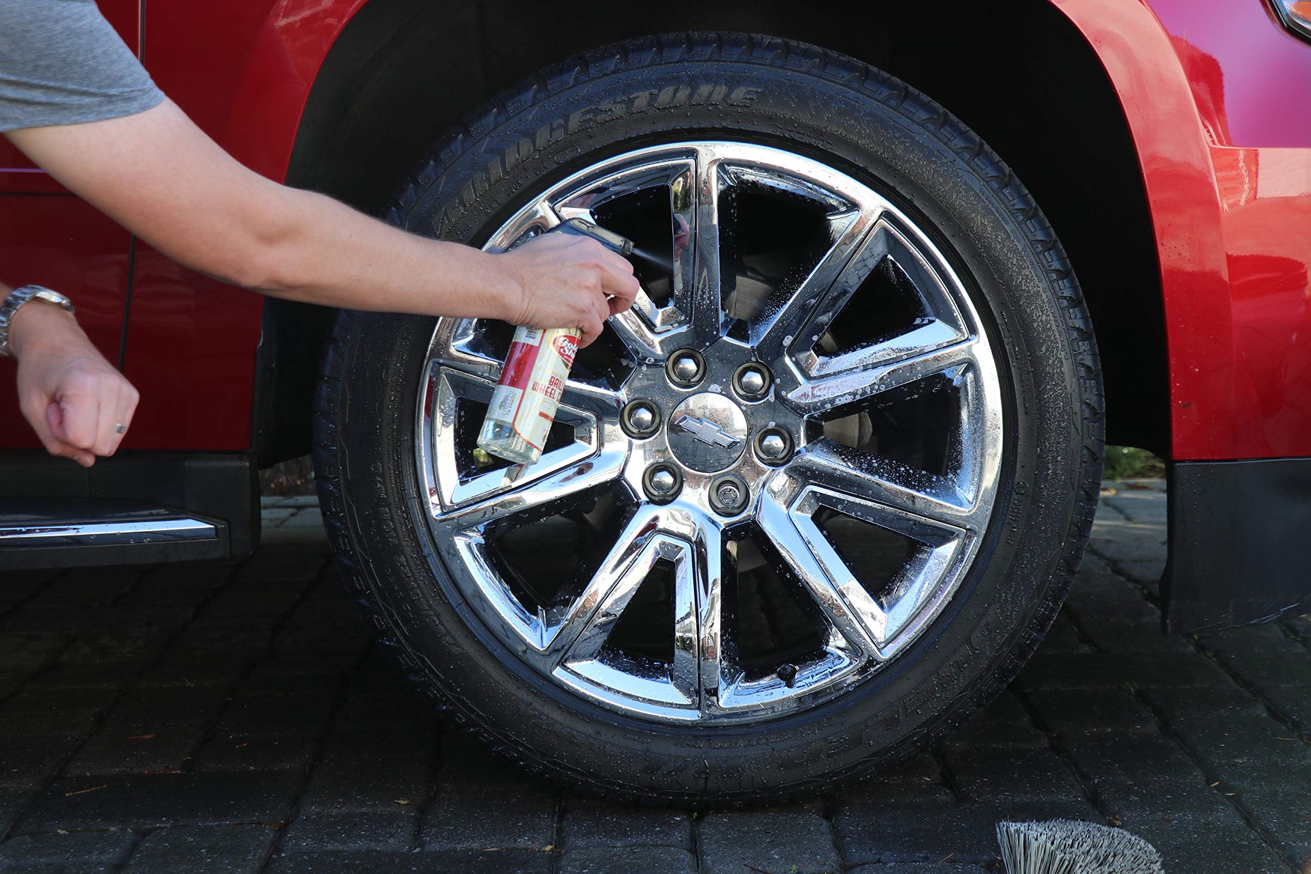 GOLDEN SHINE Premium Wheel Cleaner Spray - 16oz Chrome, Painted & Polished Wheel Cleaner - Safe for Alloy Rims & Hubcaps - Perfect for Car Detailing & Auto Care (44016)