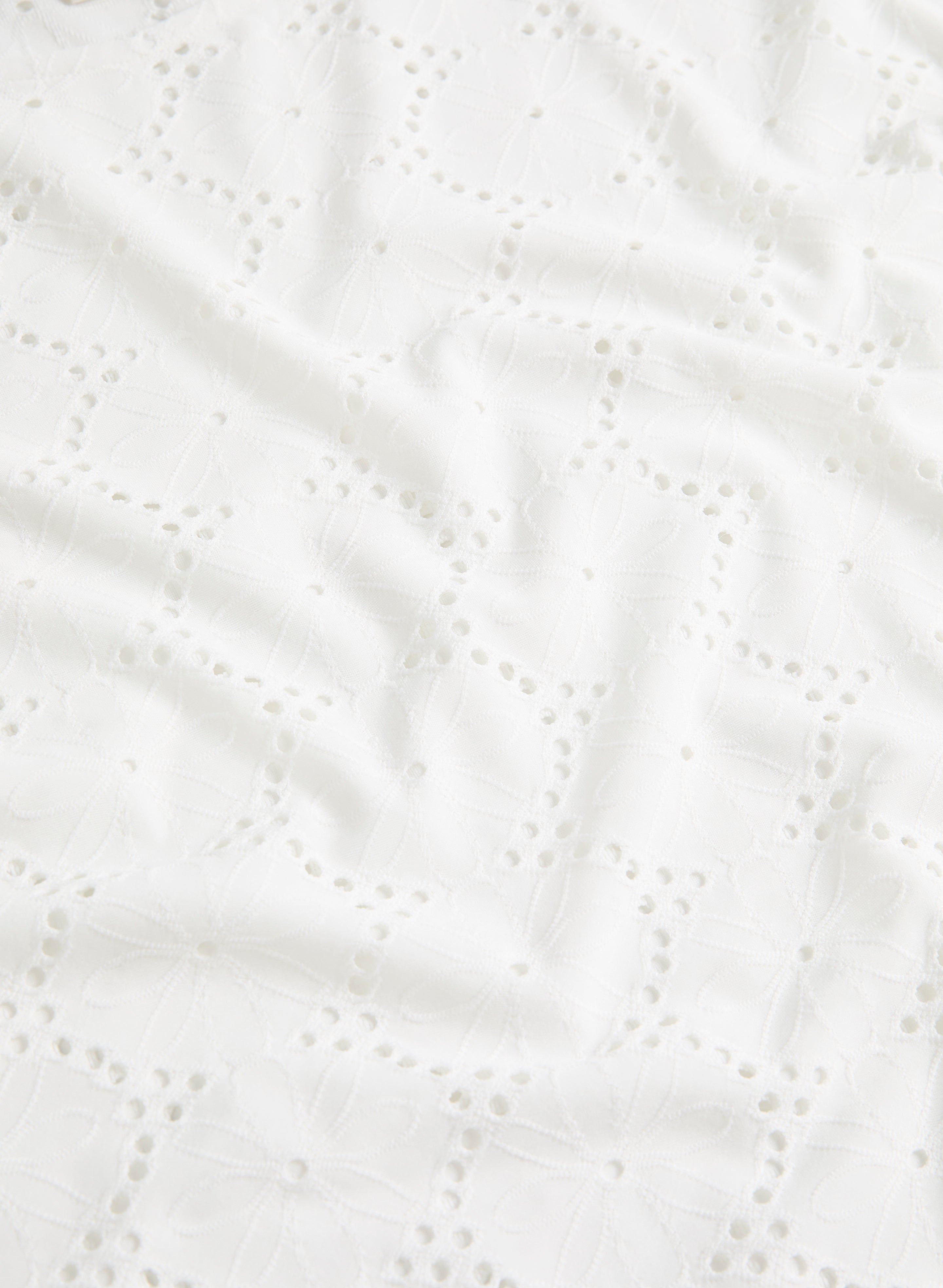 Eyelet Detail Boat Neck Top for Women - Breathable Summer Blouse - Perfect for Beach, Vacation & Casual Outings