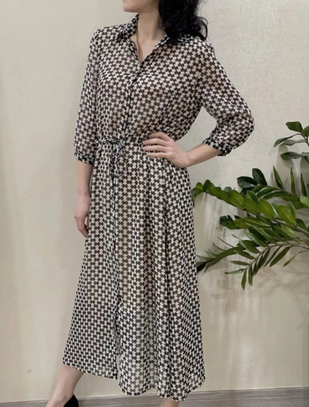 Carlita Long Printed Robe for Women - Elegant Floral Design Loungewear for Home & Spa Relaxation