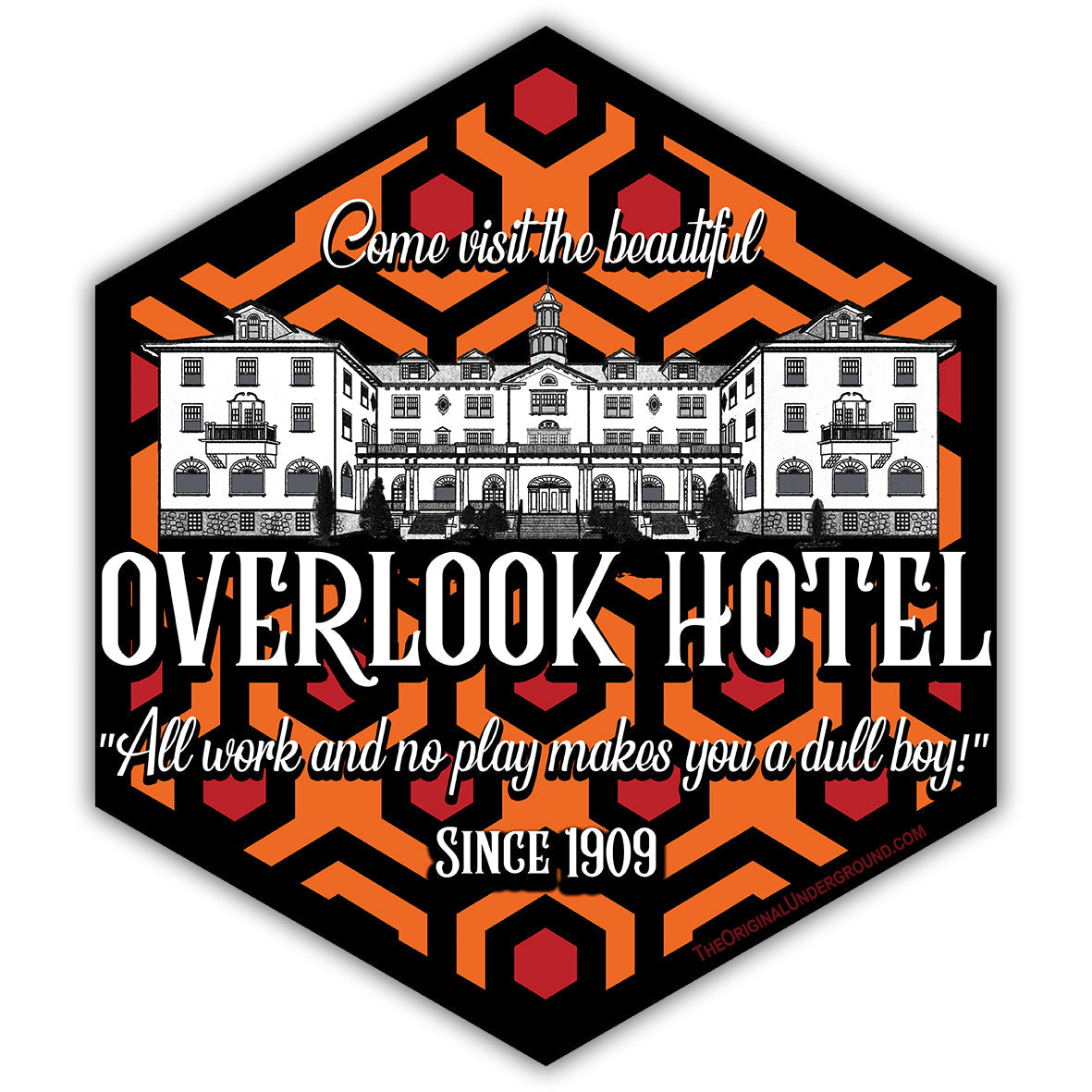 The Shining Overlook Hotel Vinyl Sticker - Horror Movie Decal for Laptops, Water Bottles & DIY Projects - Perfect for Stephen King Fans & Halloween Decor