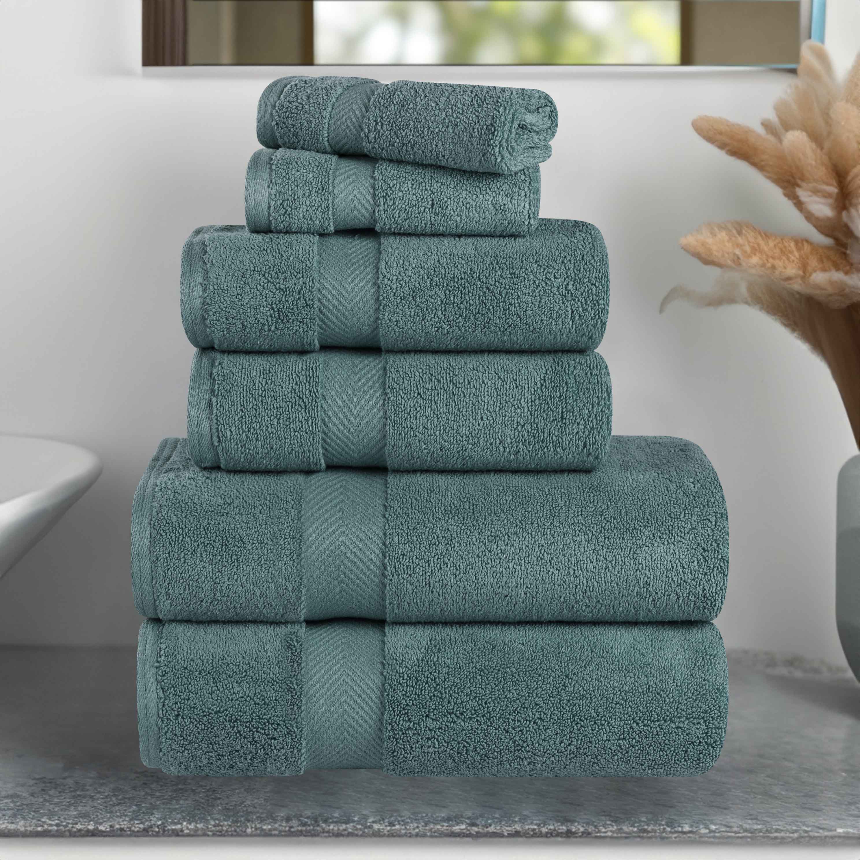 Premium 6-Piece Zero Twist Cotton Towel Set - Ultra Soft & Absorbent Bath, Beach & Spa Towels for Home & Travel