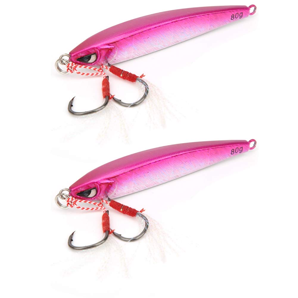Vbestlife 1PCS 80g Metal Fishing Lure - Realistic Artificial Bait with 3D Eyes for Saltwater Fishing | Perfect for Bass, Trout, and Deep Sea Fishing Accessories
