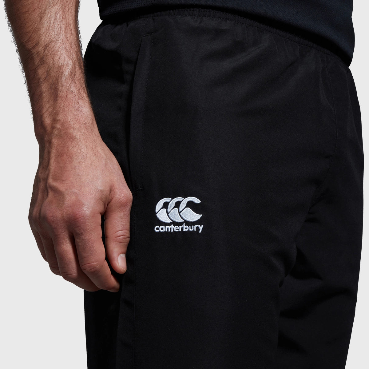 Canterbury Men's Cuffed Tapered Club Track Pants - Black | Comfortable Athletic Joggers for Running, Gym & Casual Wear