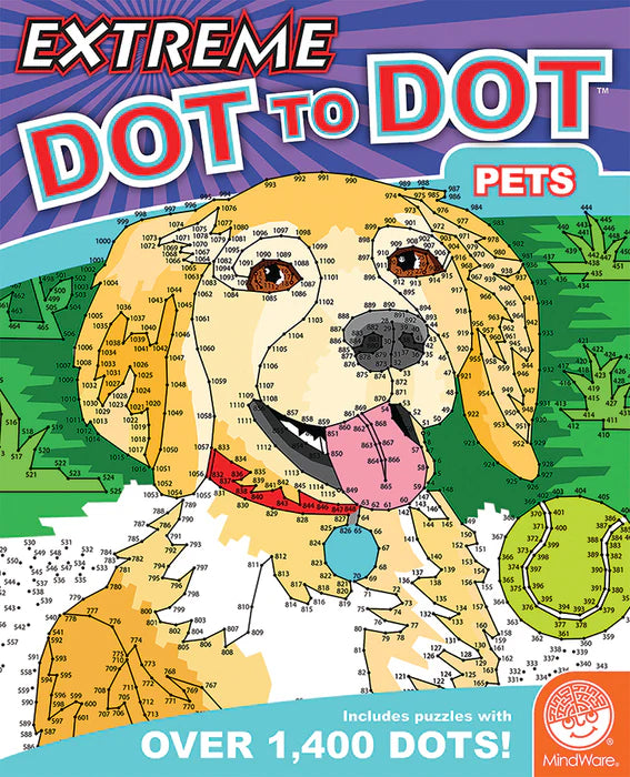 Extreme Dot to Dot: Pets - Challenging Connect the Dots Activity Book for Adults & Kids - Perfect for Stress Relief, Brain Training & Family Bonding | Great for Home, Classroom & Travel Activities