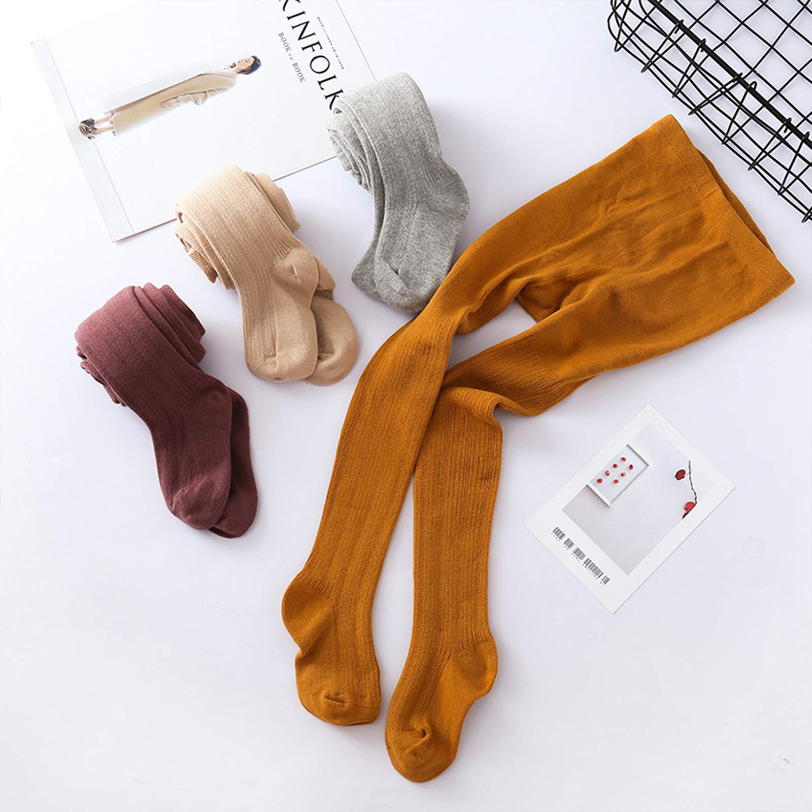 American Trends Baby Soft Tights - Cable Knit Baby Leggings & Toddler Tights for Girls & Boys - Winter Socks & Newborn Stockings - Perfect for Cold Weather, Playtime & Family Outings