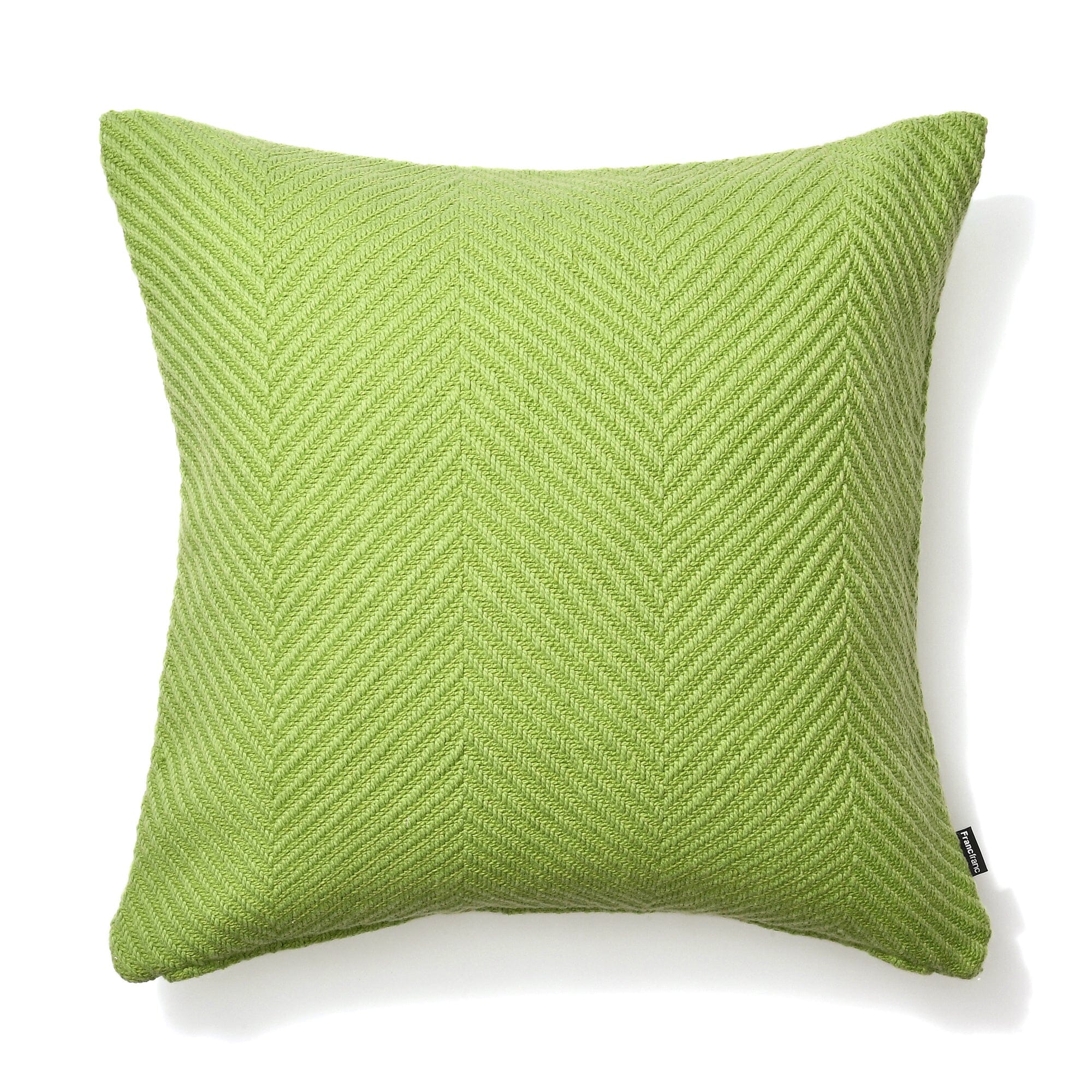 Herringborn 18x18 Inch Square Cushion Cover - Soft Decorative Pillow Case for Sofa, Bed, Chair - 450x450mm Green Home Decor - Perfect for Living Room, Bedroom, Outdoor Patio