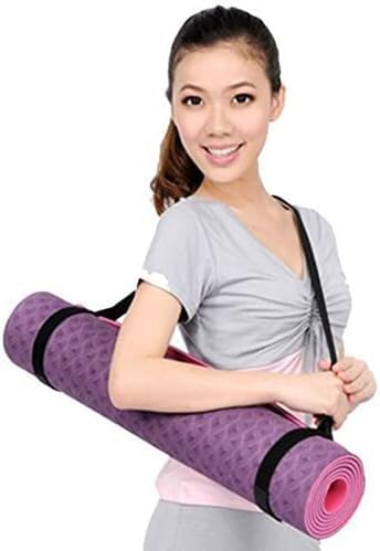 Jowxsx 2 Pack Black Yoga Mat Carrier Strap - Adjustable Yoga Mat Sling for Easy Transport (Mat Not Included) - Perfect for Yoga Class, Gym, Travel & Outdoor Activities