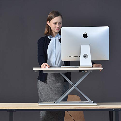 Adjustable Standing Desk Converter - Sit Stand Desk Riser for Dual Monitors up to 30
