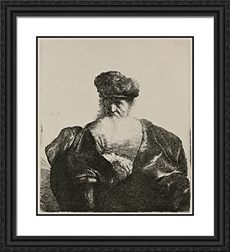 Black Ornate Wood Frame with Double Matting