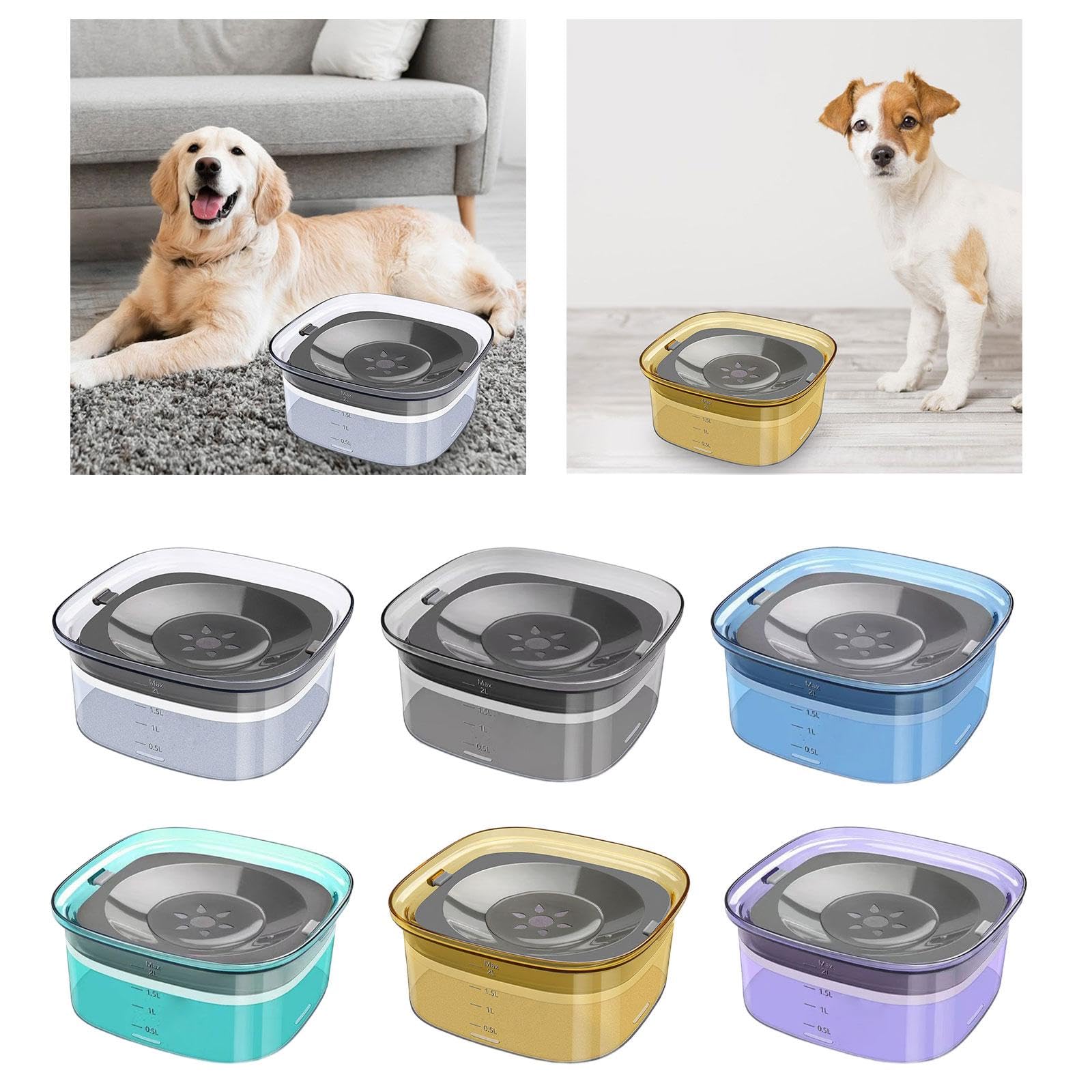 Spillproof Travel Dog Water Bowl for Medium & Large Dogs - Clear No Spill Pet Dish | Durable Pet Supplies for Home, Car & Outdoor Use | Perfect for Camping, Hiking & Road Trips