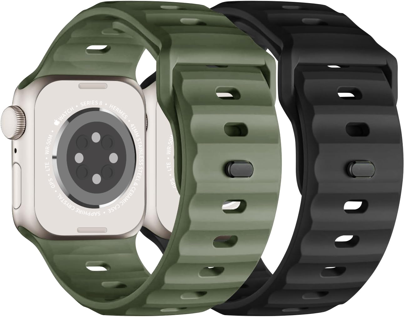 Premium Soft Silicone Sport Band for Apple Watch Ultra/Series 10/9/8/7/6/5/4/3/2/1 - Compatible with 49mm 46mm 45mm 44mm 42mm 41mm 40mm 38mm - Durable & Comfortable Replacement Strap for Men & Women - Perfect for Workouts, Running & Everyday Wear